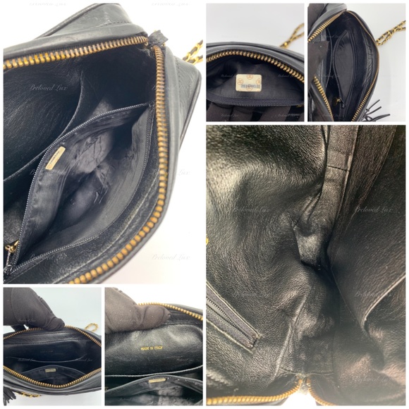 Authentic CHANEL Vintage Lambskin Small Full Flap Bag black/gold hardware - Picture 12 of 17